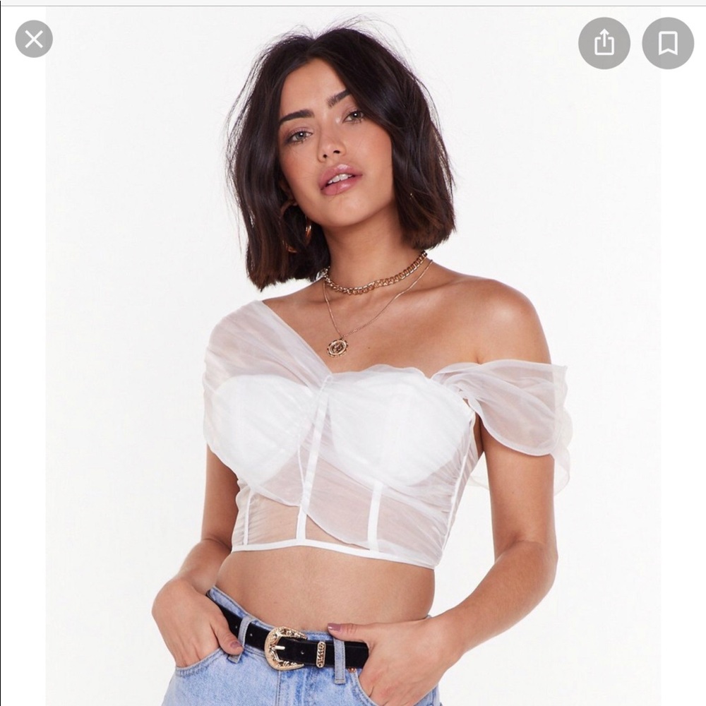 Don’t hate the layer organza crop top -Nastygal